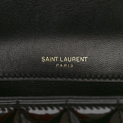 Saint Laurent Patent Calfskin Matelasse Monogram Medium Vicky Chain Bag Black 6 of 8