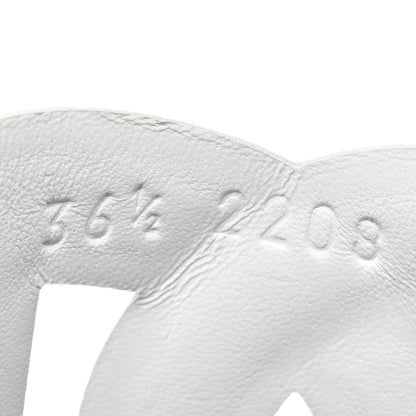Hermes Nappa Womens Extra Sandals 36.5 White 8 of 9