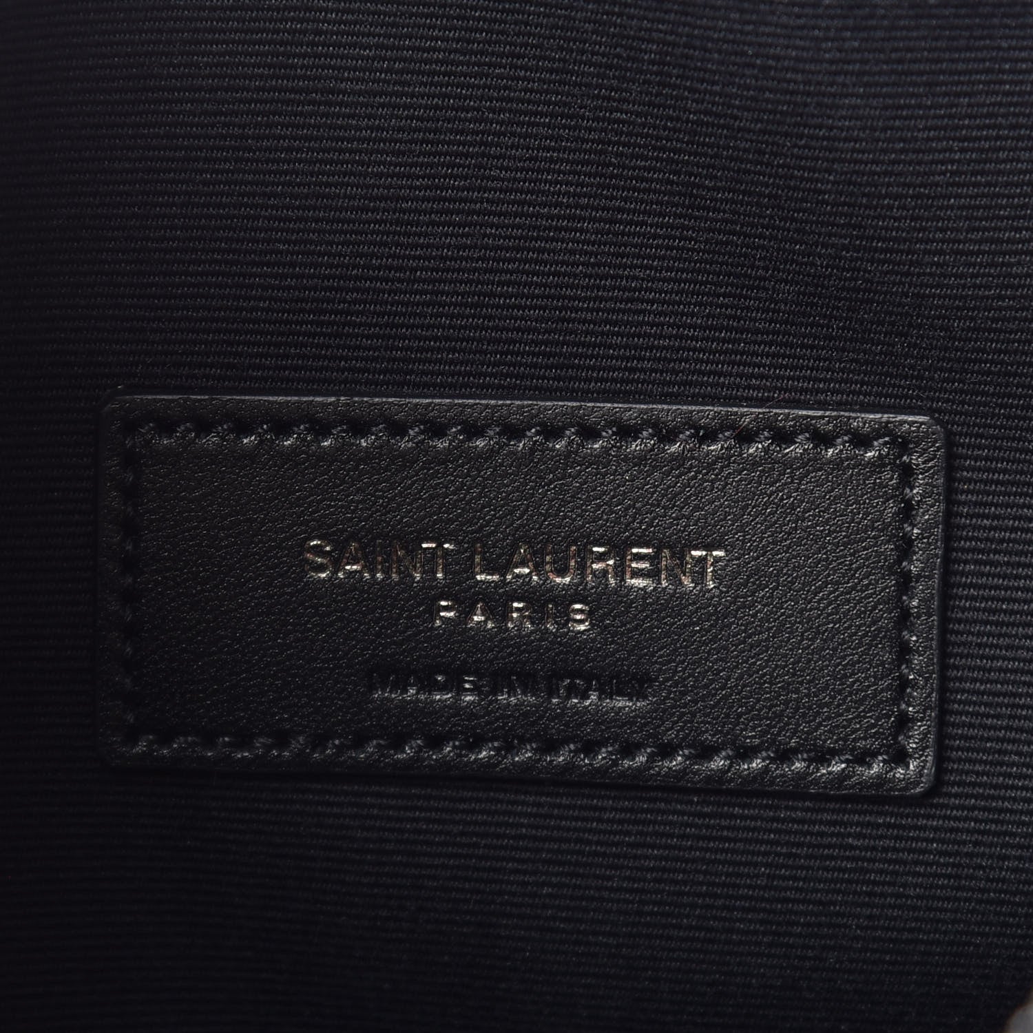Saint Laurent Crinkled Calfskin Matelasse Monogram Niki Bill Pouch Black 6 of 7