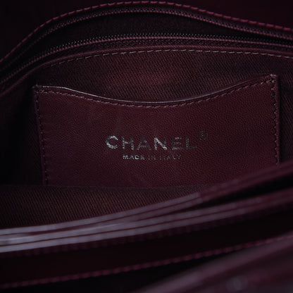 Chanel Patent Quilted Small Just Mademoiselle Burgundy 9 of 11