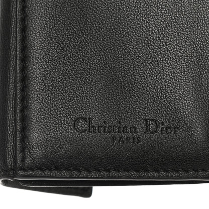 Christian Dior Lambskin Cannage Lady Dior Lotus Wallet Black 6 of 15