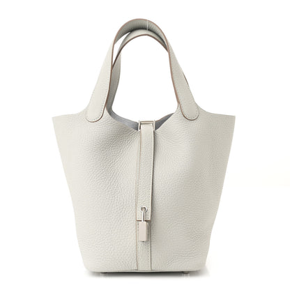 Hermes Taurillon Clemence Picotin Lock 18 PM Gris Perle 1 of 11