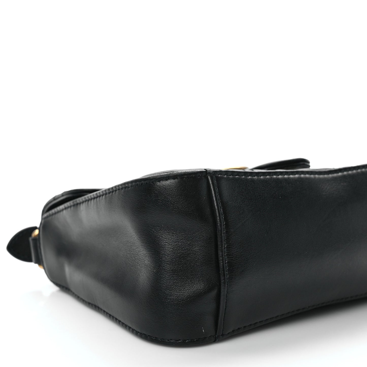 Calfskin Matelasse Mini GG Marmont Top Handle Shoulder Bag Black