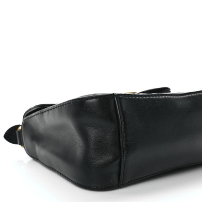 Gucci Calfskin Matelasse Mini GG Marmont Top Handle Shoulder Bag Black 8 of 11