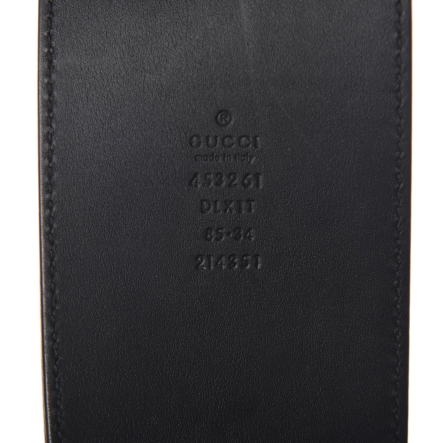 Gucci Moon Calfskin Pearl Double G 70mm Belt 85 34 Black Cream 4 of 8