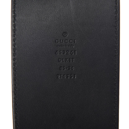 Gucci Moon Calfskin Pearl Double G 70mm Belt 85 34 Black Cream 4 of 8