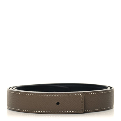 Hermes Swift Epsom 24mm Belt Strap 90 36 Black Etoupe 1 of 5