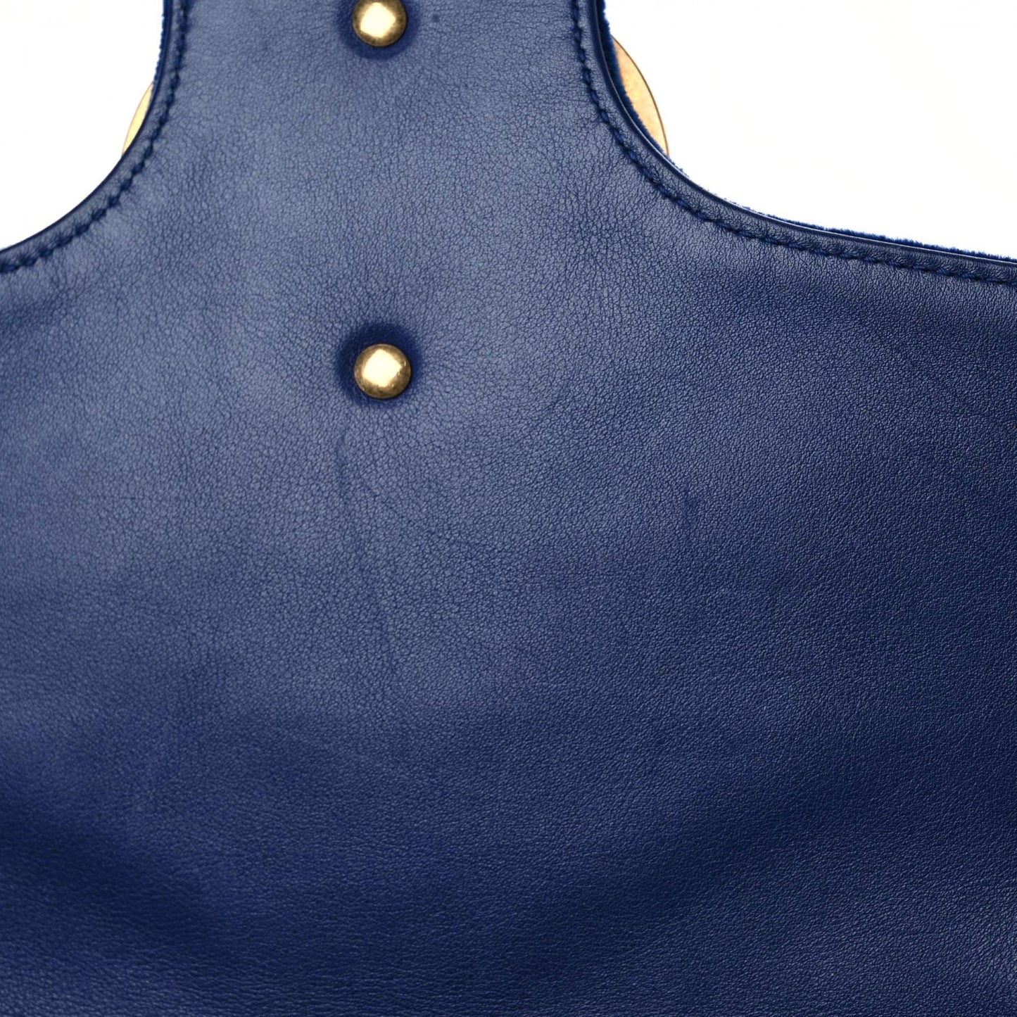 Velvet Matelasse Medium GG Marmont Shoulder Bag Cobalt Blue