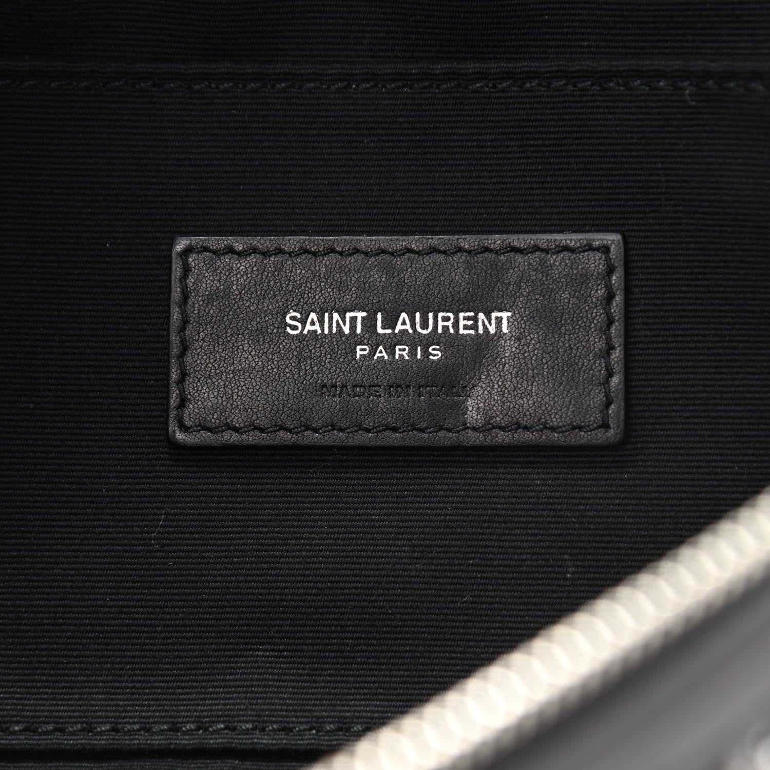 Saint Laurent Lambskin Glitter Belt Bag Metallic Black 6 of 11
