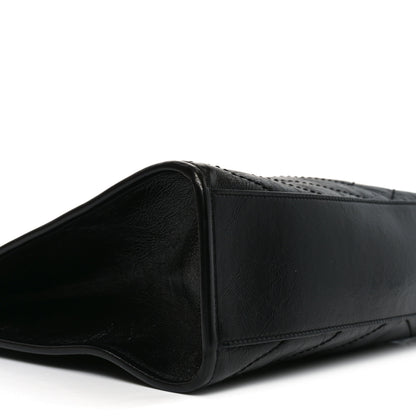 Saint Laurent Crinkled Calfskin Matelasse Monogram Medium Niki Shopper Tote Black 9 of 10