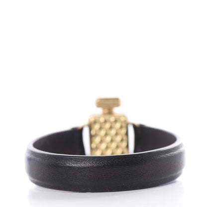 Chanel Calfskin Crystal Perfume Bottle CC Bracelet S Black 2 of 5