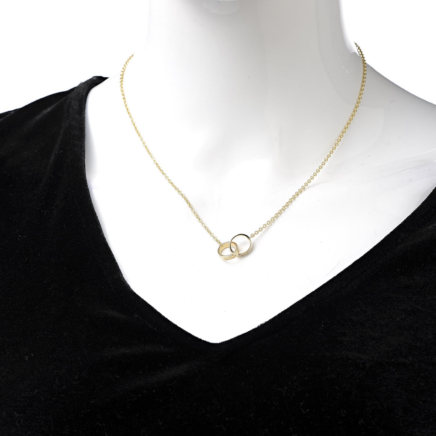 Cartier 18K Yellow Gold Interlocking LOVE Necklace 2 of 6