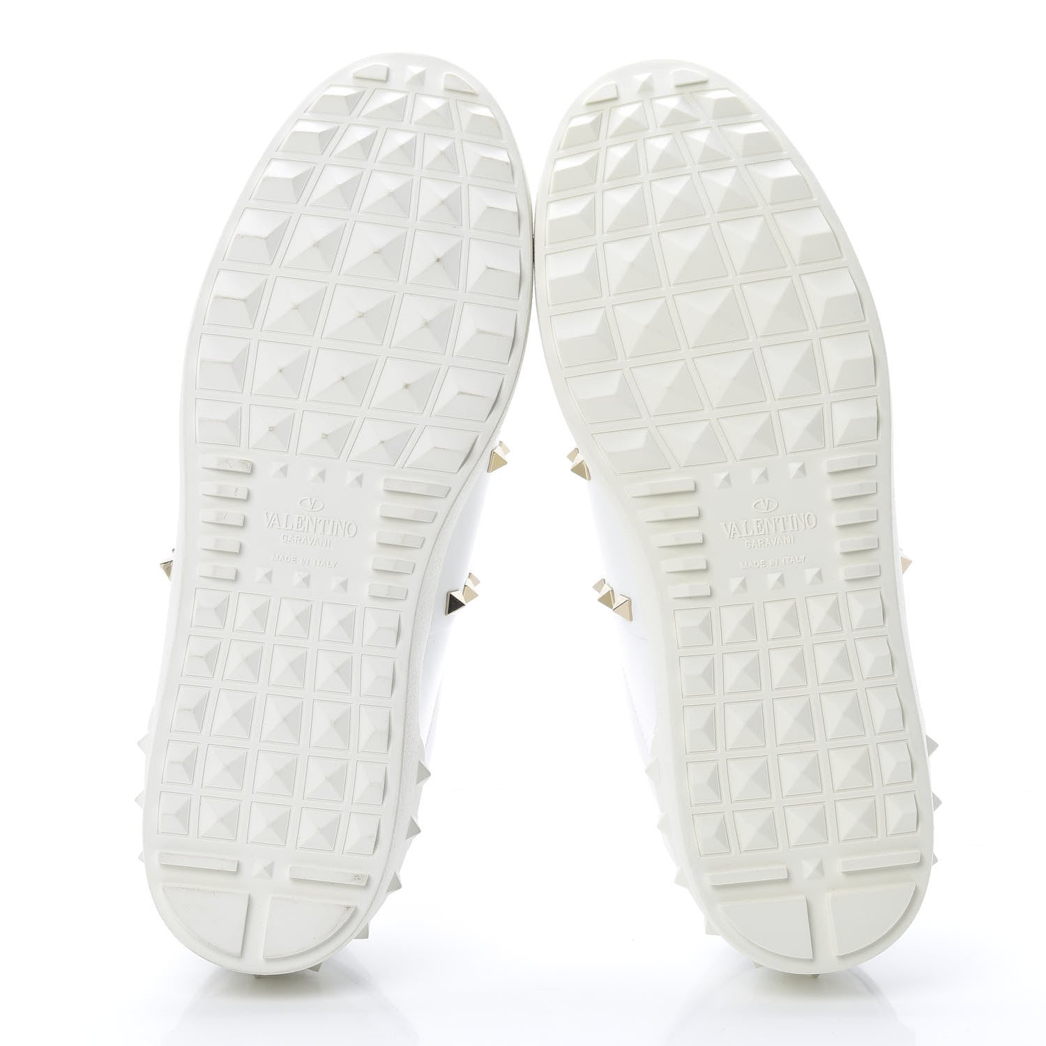 Valentino Garavani Calfskin Mens Rockstud Untitled Open Sneakers 43 White 5 of 10