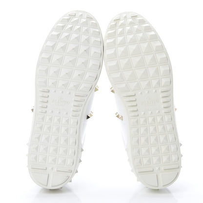 Valentino Garavani Calfskin Mens Rockstud Untitled Open Sneakers 43 White 5 of 10
