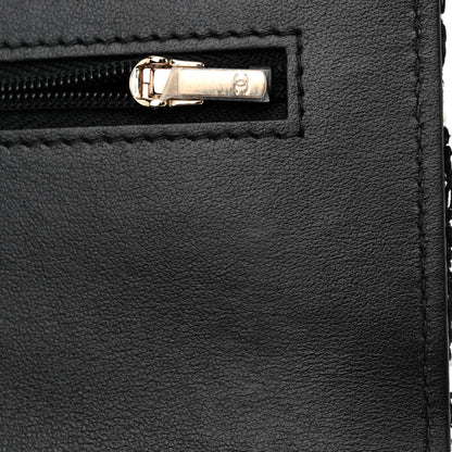 Chanel Tweed Quilted Wallet On Chain WOC Black Ecru White 12 of 12