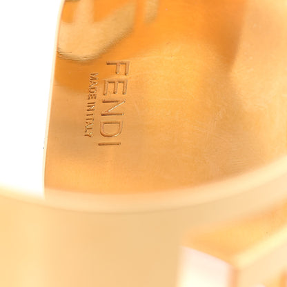 Fendi Metal FF Logo Cuff Bracelet Gold 4 of 4