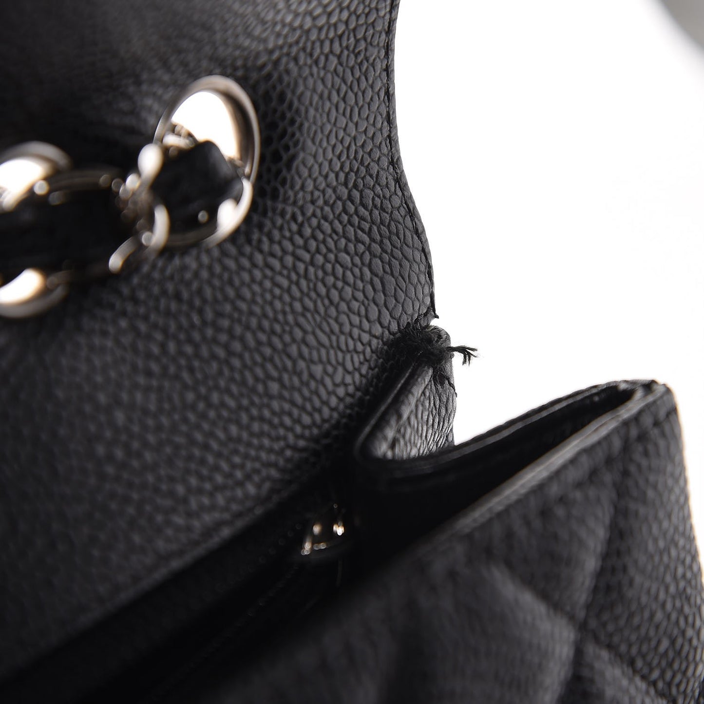 Caviar Quilted Jumbo Single Flap Black