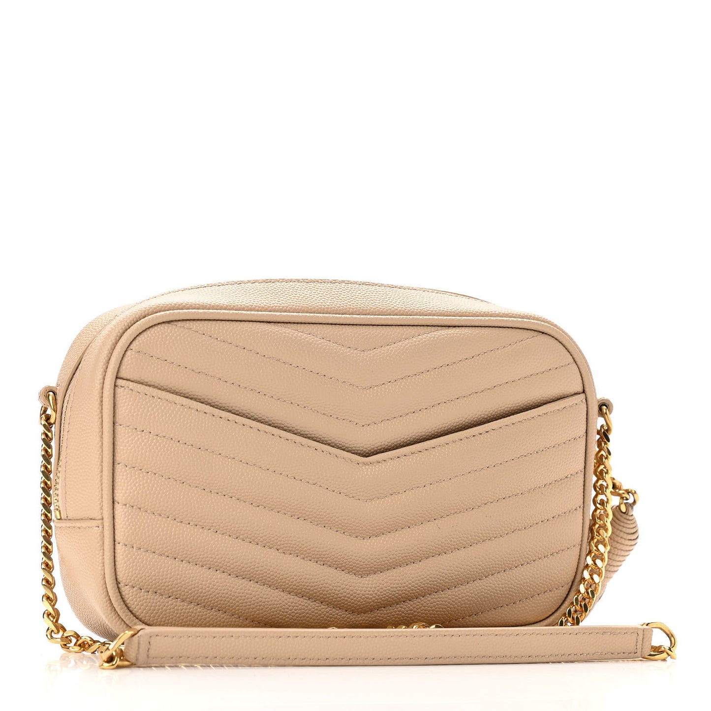 Grain De Poudre Matelasse Monogram Mini Lou Camera Bag Dark Beige