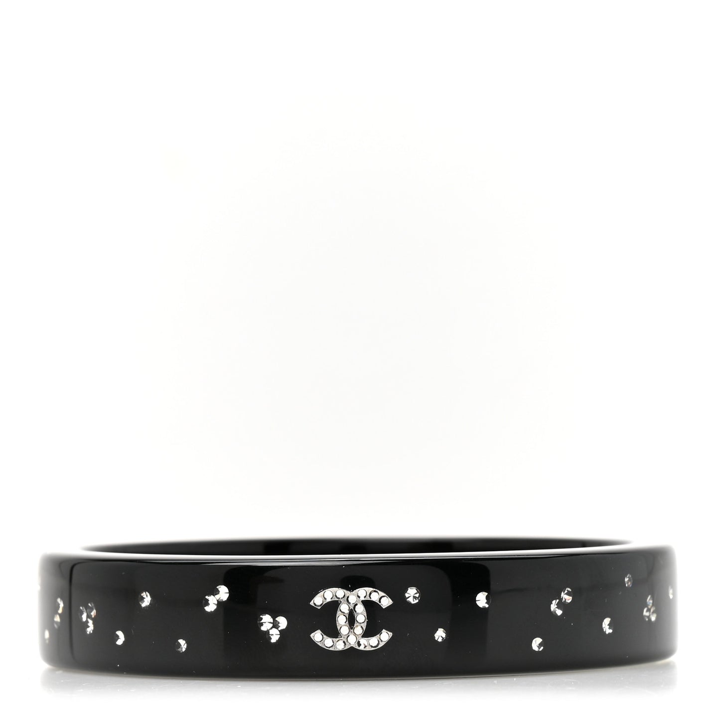 Resin Crystal CC Bangle Black