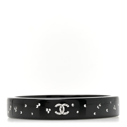 Chanel Resin Crystal CC Bangle Black 1 of 4