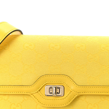 Gucci GG Monogram Textured Dollar Calfskin Small Luce Shoulder Bag Yellow 8 of 10