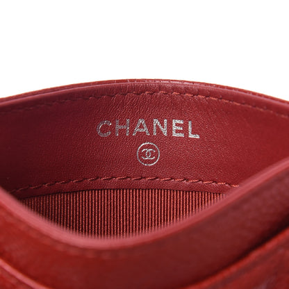 Chanel Caviar Quilted Card Holder Red 6 of 10