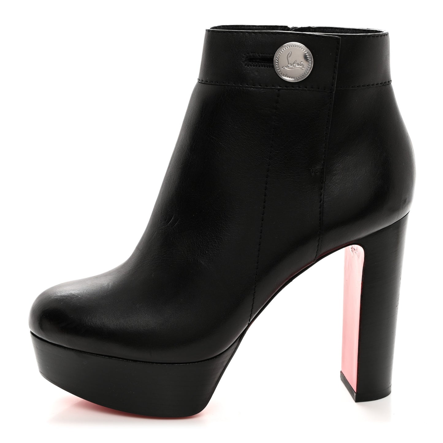 Calfskin Janis Alta 120 Booties 37.5 Black