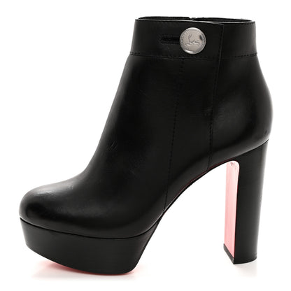 Christian Louboutin Calfskin Janis Alta 120 Booties 37.5 Black 1 of 7