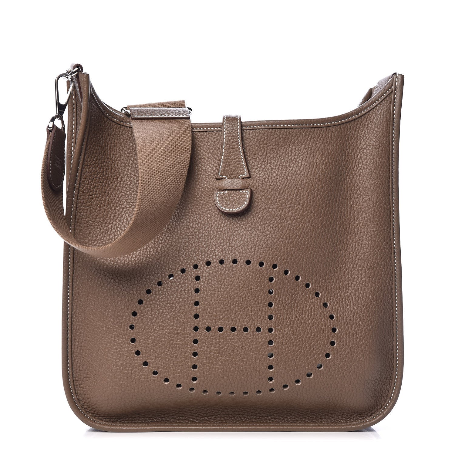 Hermes Taurillon Clemence Evelyne III PM Etoupe 1 of 12