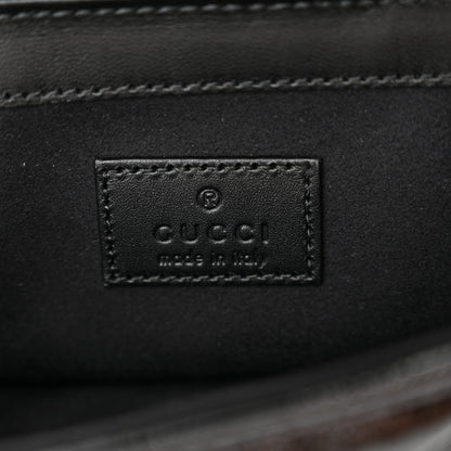 Gucci Patent Lambskin Matelasse Super Mini GG Marmont Shoulder Bag Black 6 of 11