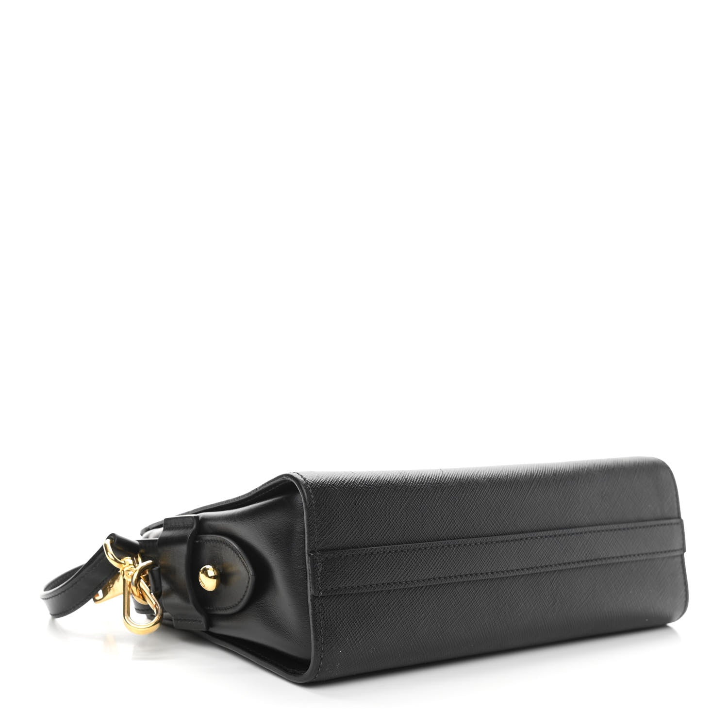 Prada Saffiano City Calfskin Esplanade Crossbody Bag Black 4 of 9