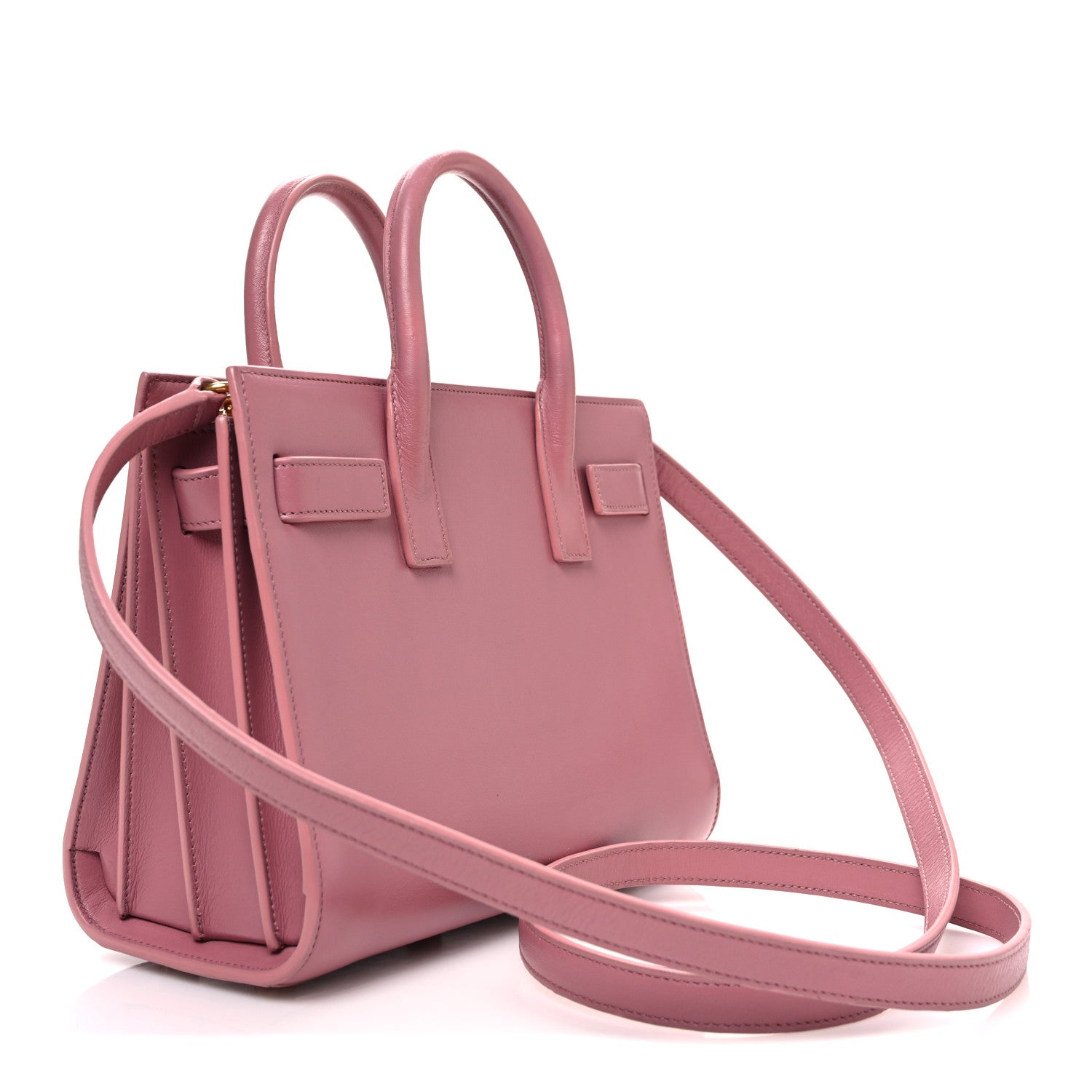 Saint Laurent Calfskin Nano Sac De Jour Rose Dark 3 of 9