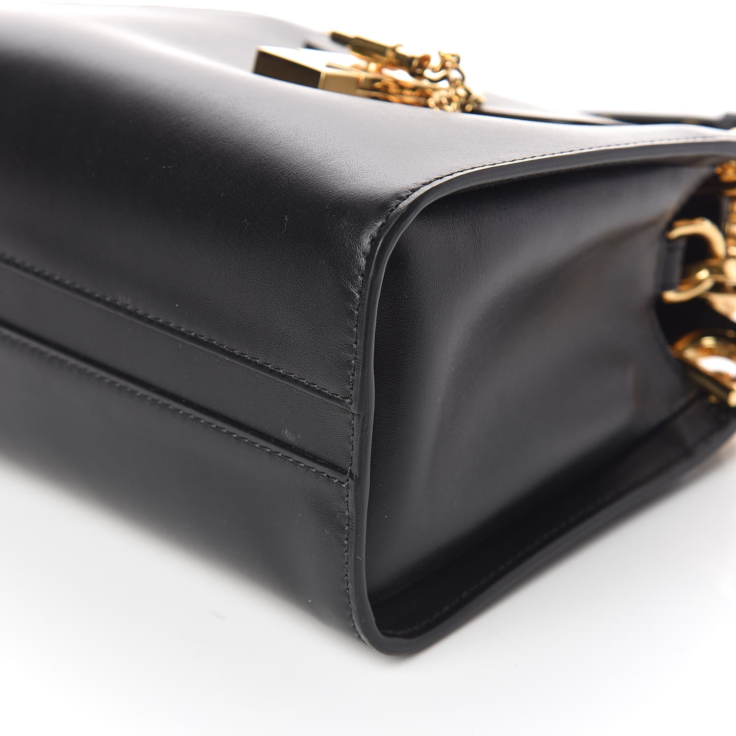Chloe Shiny Calfskin Mini Annie Shoulder Bag Black 8 of 9