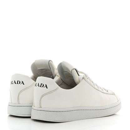 Prada Vitello Soft Logo Low Sneakers 36 White 4 of 8