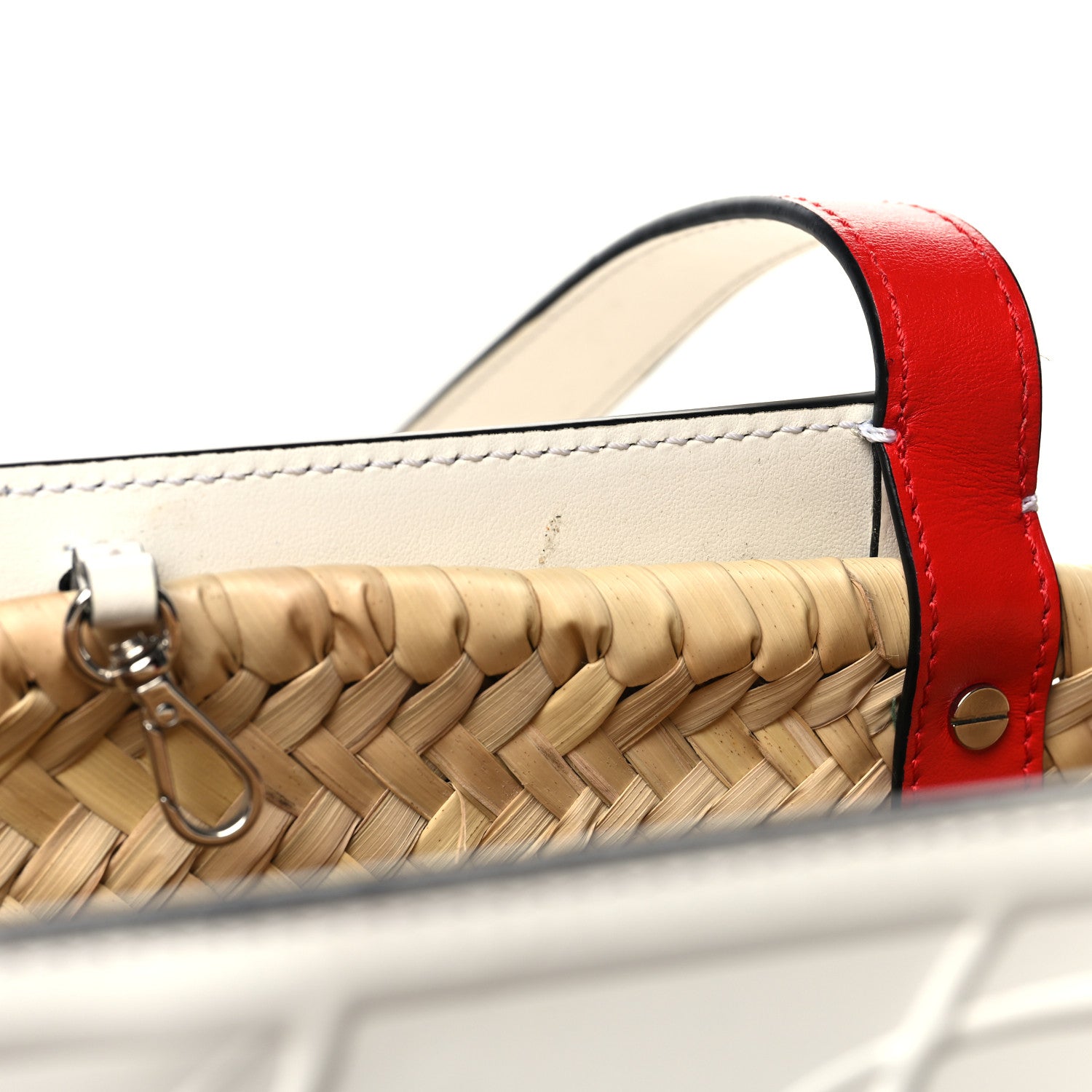 Christian Louboutin Woven Straw Loubishore Tote Natural Snow 10 of 10