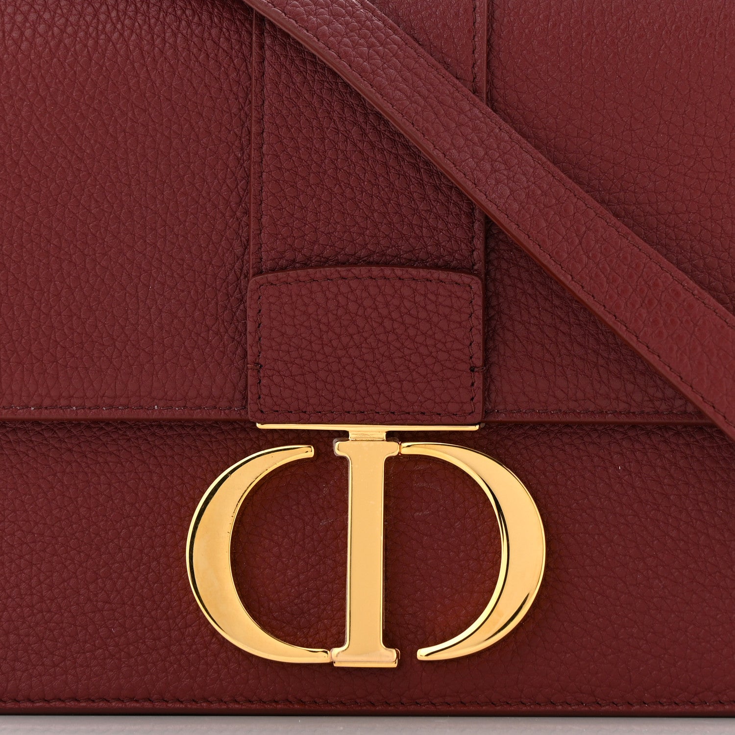 Christian Dior Grained Calfskin 30 Montaigne Flap Bag Red Brick 8 of 11