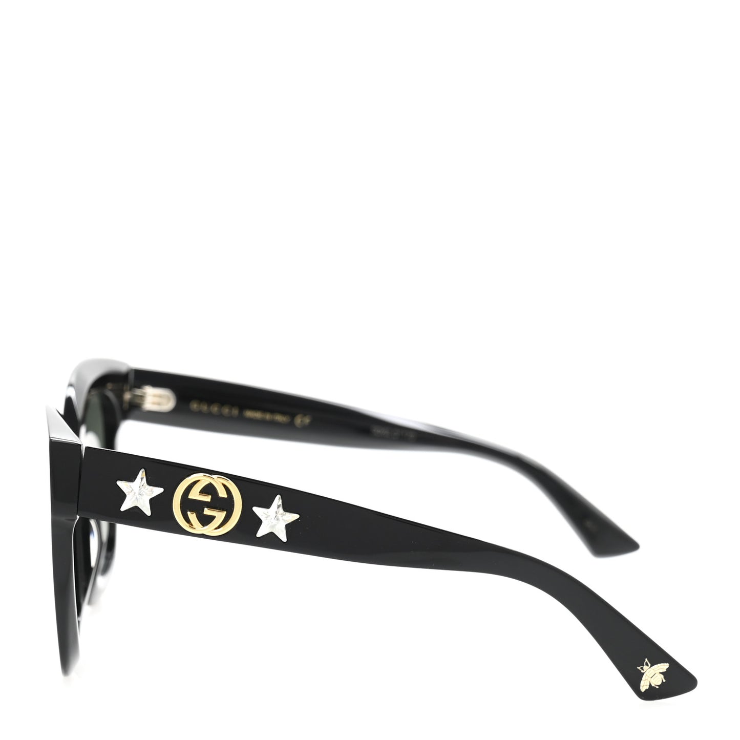 Round Frame Star Sunglasses GG0208S Black