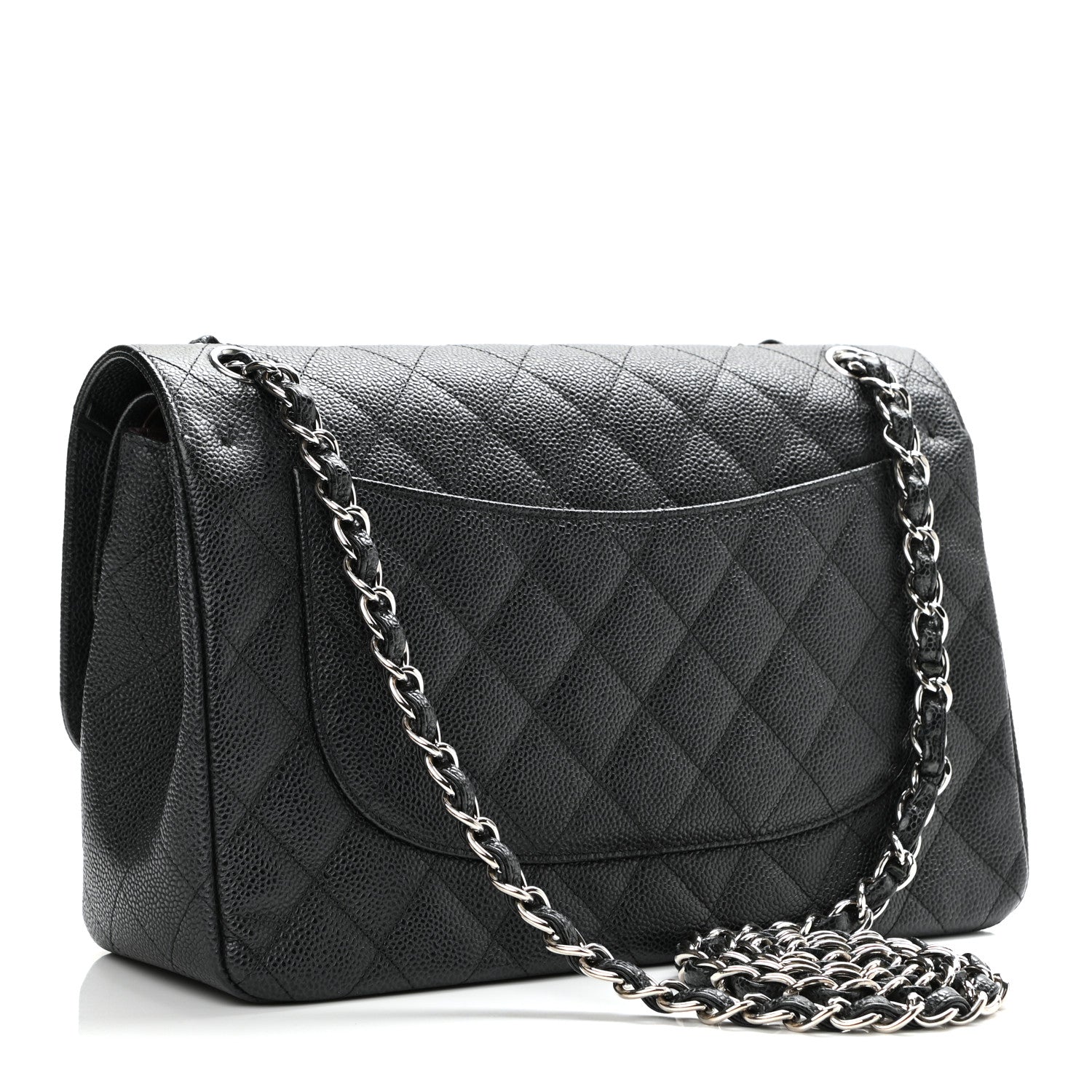 Chanel Caviar Quilted Jumbo Double Flap Black 3 of 11