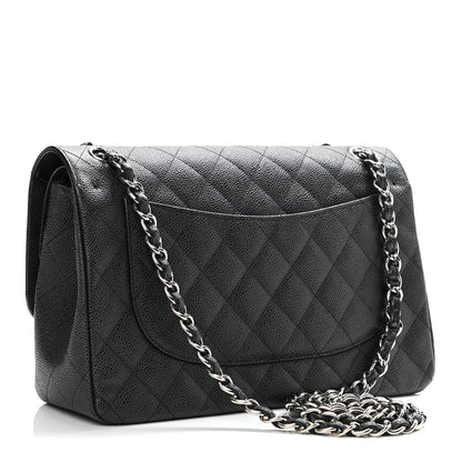 Chanel Caviar Quilted Jumbo Double Flap Black 3 of 11