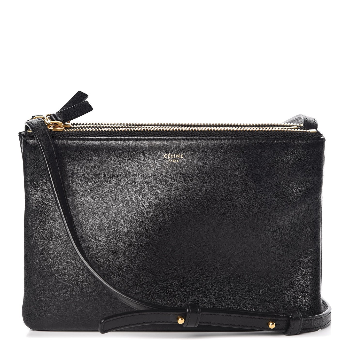 Lambskin Small Trio Crossbody Bag Black