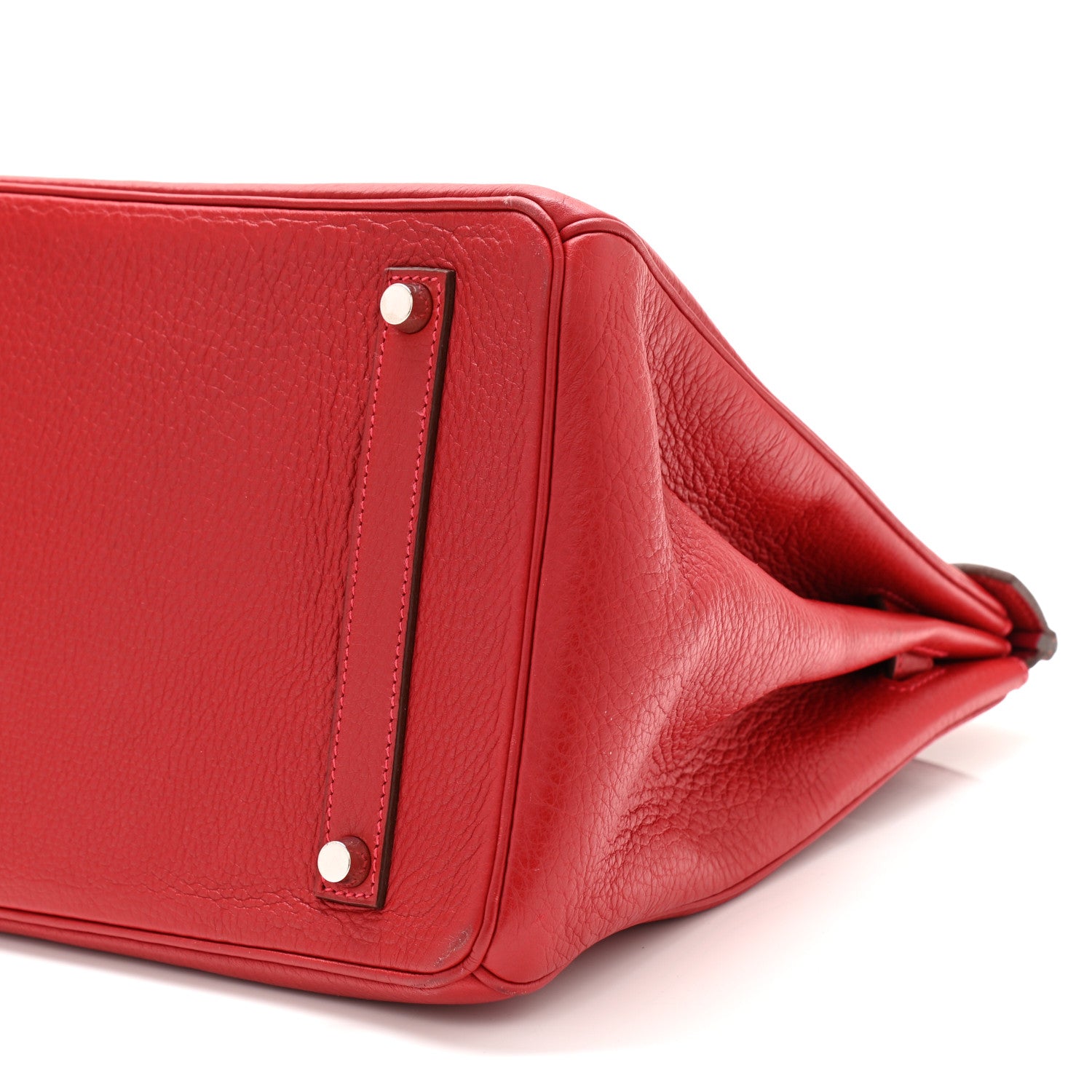 Hermes Taurillon Clemence Birkin 35 Rouge Vif 9 of 17