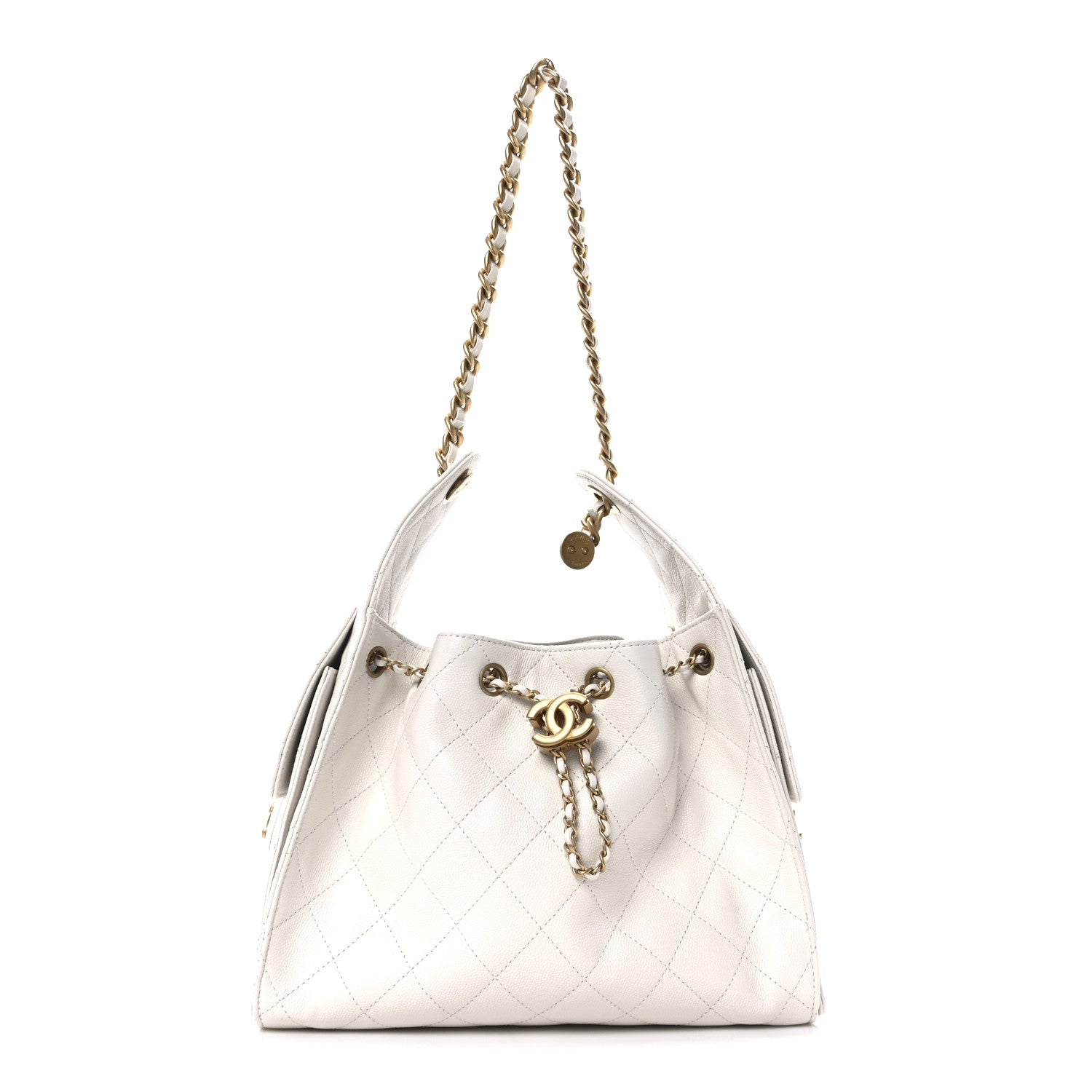 Chanel Caviar Quilted Small Chanel 25 Handbag White 1 of 10