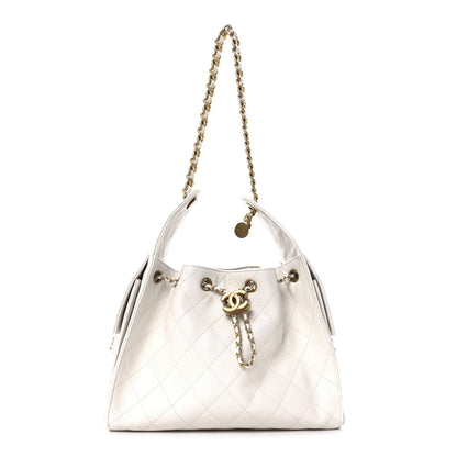 Chanel Caviar Quilted Small Chanel 25 Handbag White 1 of 10