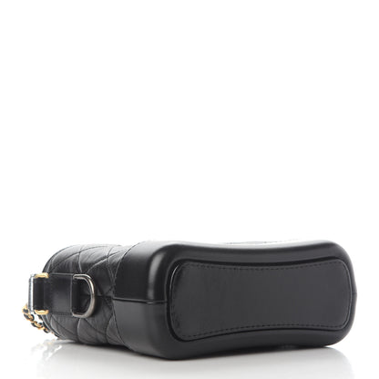 Chanel Aged Calfskin Quilted Small Gabrielle Hobo Black 4 of 9