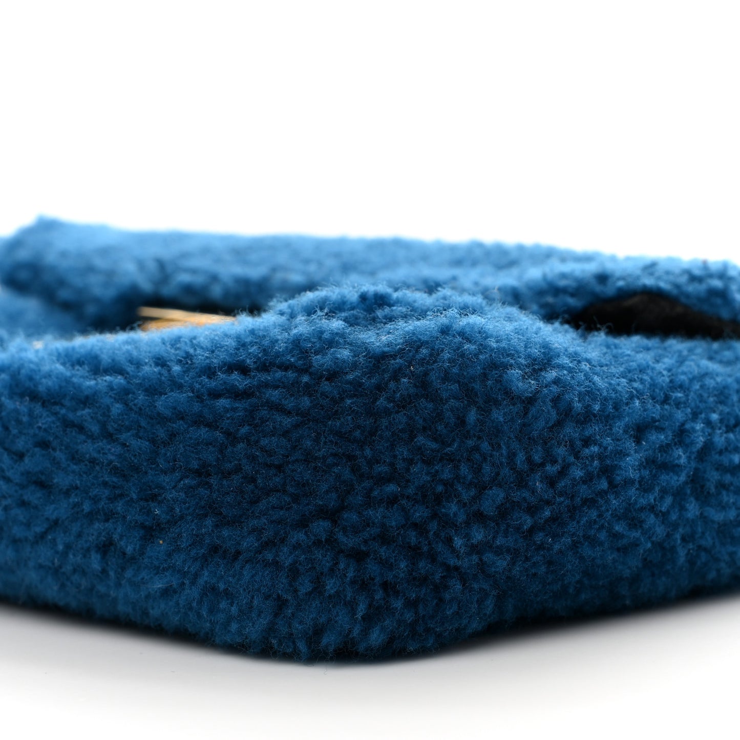 Shearling Nappa Mini Be Baguette Shoulder Bag Blue Black