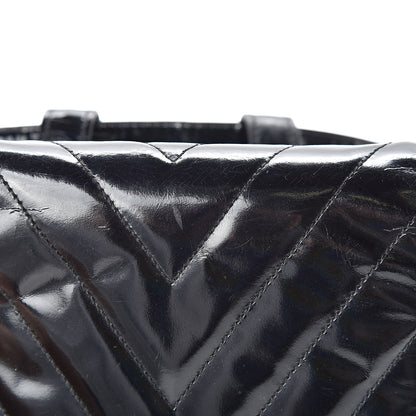 Chanel Patent Chevron Quilted Belt Bag 80 32 Black 15 of 24