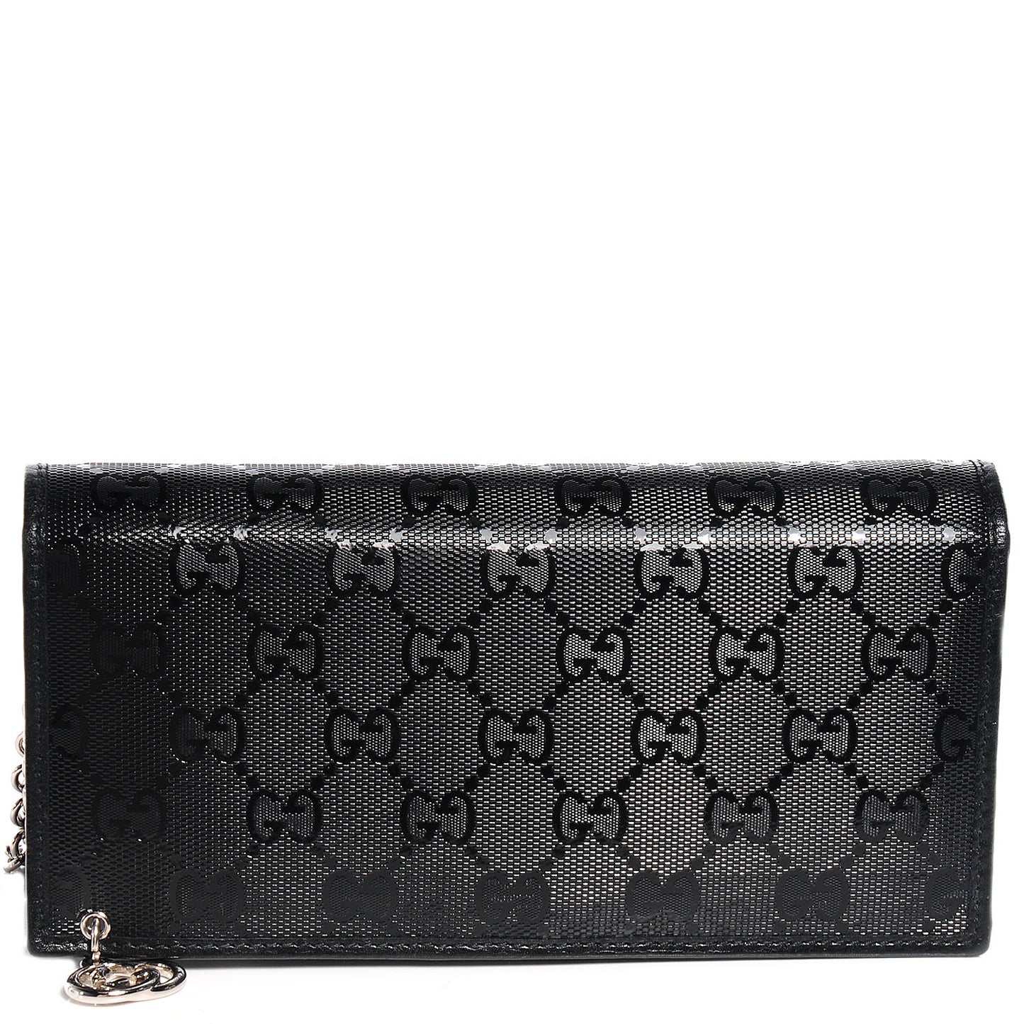 Imprime Monogram GG Pierce Chain Clutch Wallet Black
