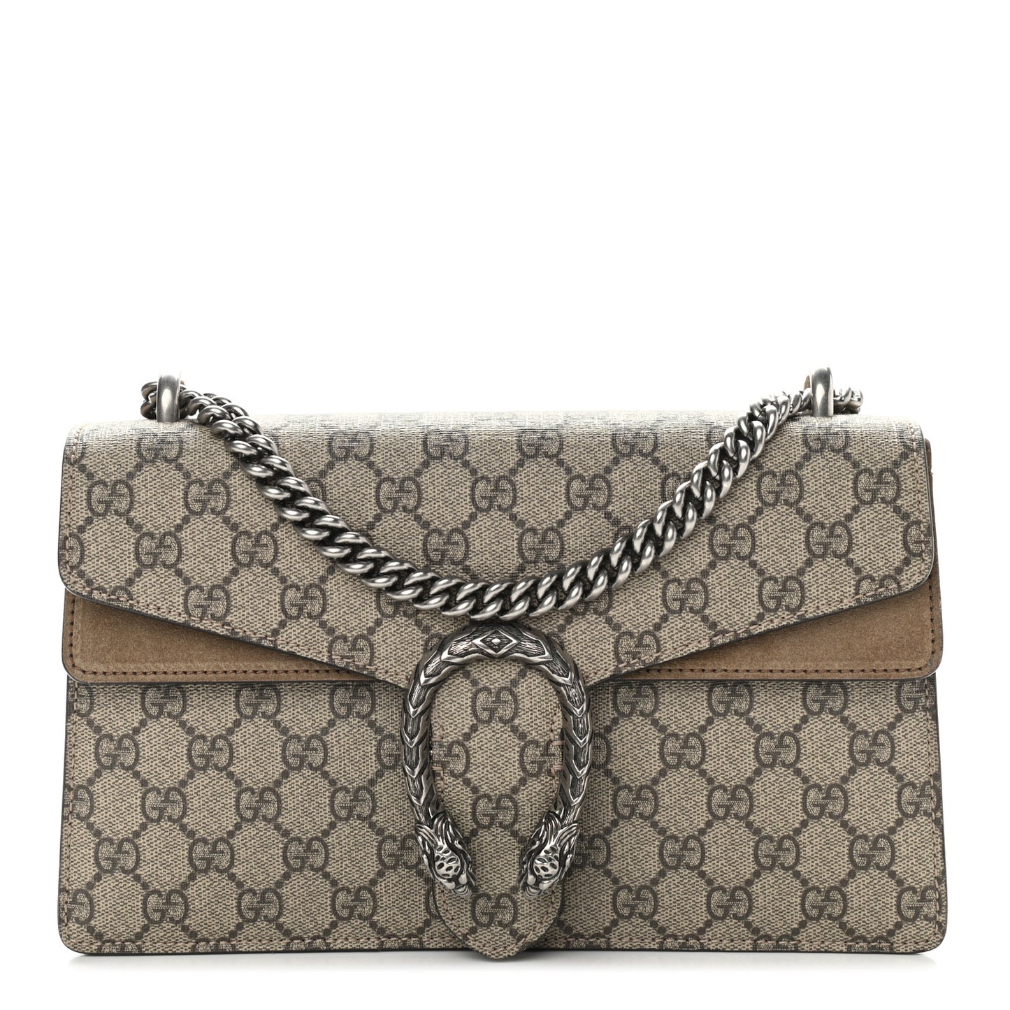 GG Supreme Monogram Small Dionysus Shoulder Bag Taupe