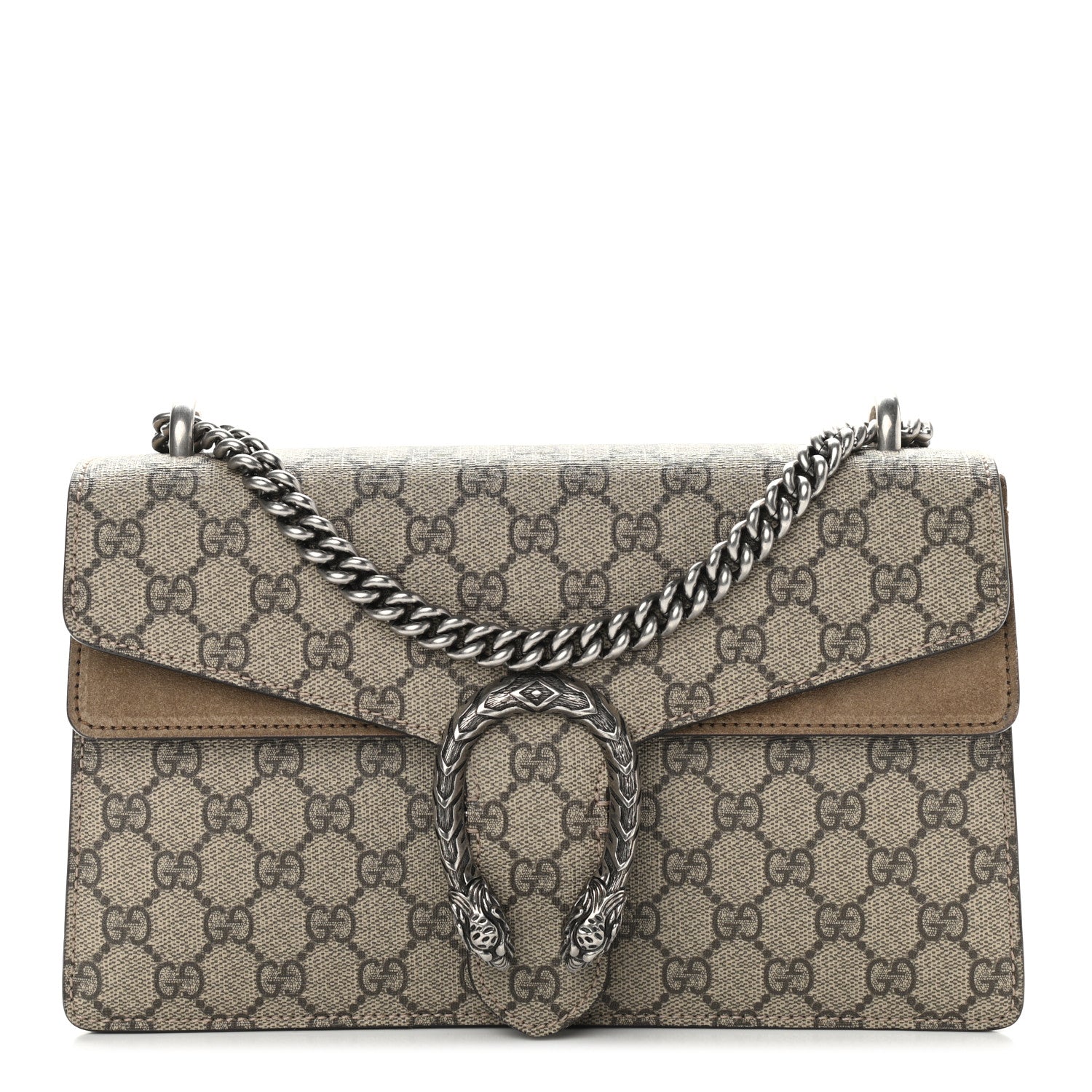 Gucci GG Supreme Monogram Small Dionysus Shoulder Bag Taupe 1 of 12