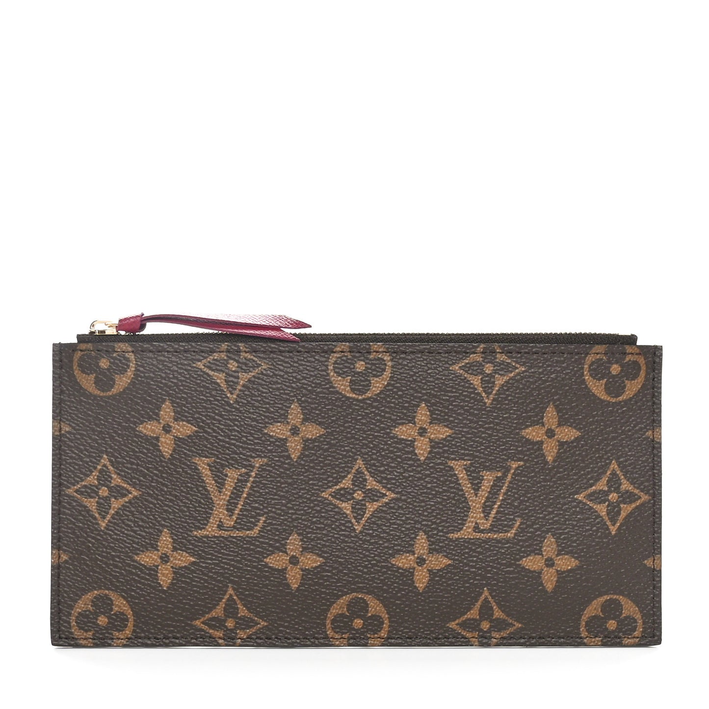 Monogram Felicie Chain Wallet Zippered Insert Fuchsia